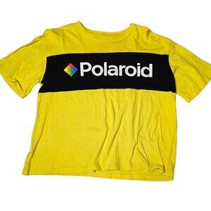 Polaroid Bright Yellow Crop top  Size L Excellent Condition‎